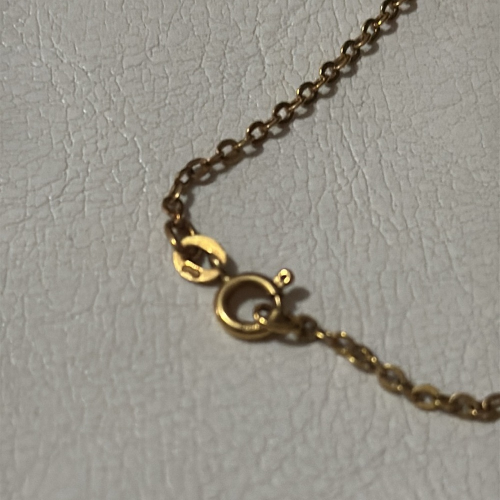 Like New Necklace-Single Rose Detail-2 Toned Yellow Gold/Rose Gold with Chain - Picture 13 of 15